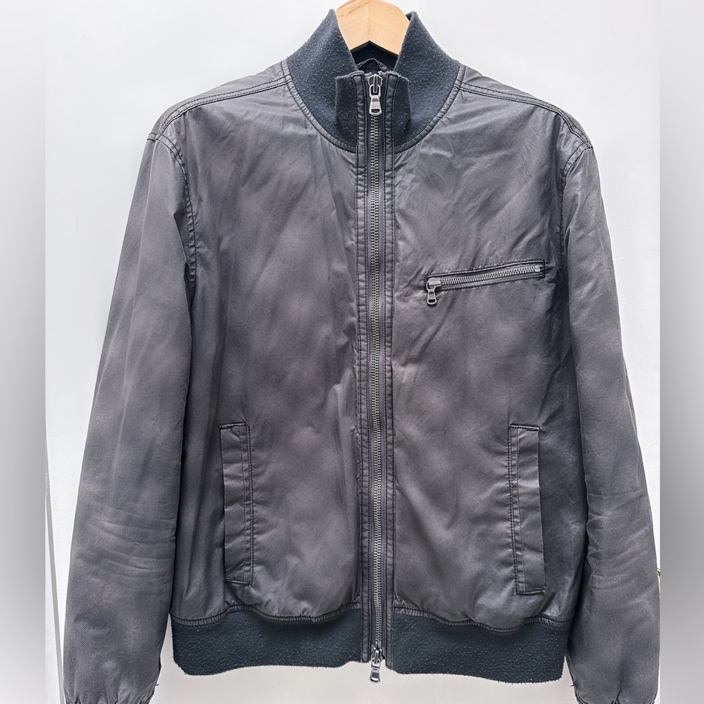 Men's Leather Bomber Jacket